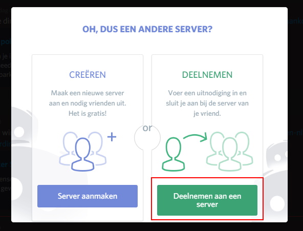 deelnemen aan server deelnemen aan server